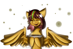 Size: 3824x2563 | Tagged: safe, artist:yuris, derpibooru import, oc, oc only, oc:mohinga, pegasus, pony, burmese, female, food, looking at you, mohinga, myanmar, nation ponies, ponified, simple background, smiling, smiling at you, solo, thanaka, trade, white background, yangon