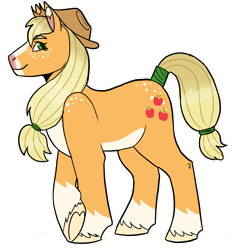 Size: 1280x1377 | Tagged: safe, artist:aspen--trees, derpibooru import, applejack, earth pony, pony, female, freckles, mare, shoulder freckles, simple background, solo, tail, tail wrap, transparent background