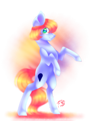Size: 1120x1500 | Tagged: safe, artist:prettyshinegp, derpibooru import, oc, oc only, earth pony, pony, earth pony oc, male, rearing, signature, simple background, smiling, solo, stallion, transparent background