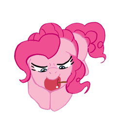 Size: 479x489 | Tagged: safe, artist:forest0816, derpibooru import, pinkie pie, earth pony, pony, apple, female, food, mare, mouth hold, simple background, solo, transparent background