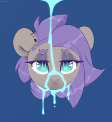 Size: 1254x1366 | Tagged: safe, artist:shinydust, derpibooru import, oc, oc only, oc:poisoned calluna, pony, ear piercing, eyebrow piercing, female, monster energy, piercing, solo