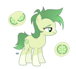 Size: 2800x2520 | Tagged: safe, artist:darkobsidian235, derpibooru import, oc, oc:keylime slice, earth pony, pony, female, mare, simple background, solo, transparent background, watermark