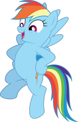 Size: 3000x4695 | Tagged: safe, artist:dashiesparkle, derpibooru import, rainbow dash, pegasus, pony, the mysterious mare do well, absurd resolution, flying, hooves on hips, simple background, solo, transparent background, vector