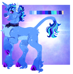 Size: 1470x1506 | Tagged: safe, artist:cactiflowers, derpibooru import, oc, pony, unicorn, cloven hooves, male, reference sheet, solo, stallion