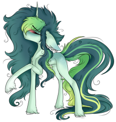 Size: 2833x2973 | Tagged: safe, artist:beamybutt, derpibooru import, oc, oc only, pony, unicorn, ear fluff, ears, female, floppy ears, horn, mare, raised hoof, raised leg, simple background, solo, transparent background, unicorn oc, unshorn fetlocks