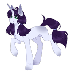 Size: 1500x1500 | Tagged: safe, artist:purplegrim40, derpibooru import, oc, oc only, pony, unicorn, grin, horn, raised hoof, raised leg, simple background, smiling, solo, transparent background, unicorn oc