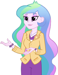 Size: 822x1052 | Tagged: safe, artist:belen02, derpibooru import, edit, princess celestia, principal celestia, human, equestria girls, blazer, eyeshadow, female, makeup, simple background, solo, transparent background, vector, vector edit