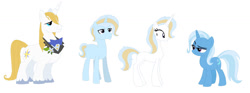 Size: 1280x478 | Tagged: safe, artist:novasparklesentry, derpibooru import, prince blueblood, trixie, bluetrix, family, female, male, offspring, parent:prince blueblood, parent:trixie, parents:bluetrix, shipping, simple background, straight, white background