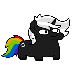 Size: 800x720 | Tagged: safe, artist:fluttershank, derpibooru import, oc, oc only, oc:dark side, pony, unicorn, pink floyd, ponified, simple background, solo, squatpony, the dark side of the moon, transparent background