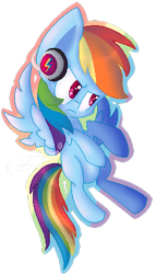 Size: 247x433 | Tagged: safe, artist:ultimatenightcore, derpibooru import, rainbow dash, pegasus, pony, female, pixel art, simple background, solo, transparent background