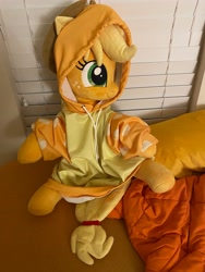 Size: 3024x4032 | Tagged: safe, derpibooru import, applejack, clothes, hoodie, plushie