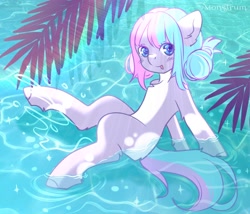 Size: 3500x3000 | Tagged: safe, artist:monstrum, derpibooru import, oc, oc:nancy, earth pony, pony, commission, cute, splash, summer, water, your character here