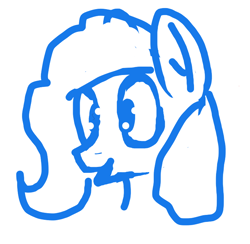 Size: 714x696 | Tagged: safe, ponerpics import, oc, oc:anon filly, earth pony, pony, aggie.io, female, filly, foal, mare, monochrome, open mouth, simple background