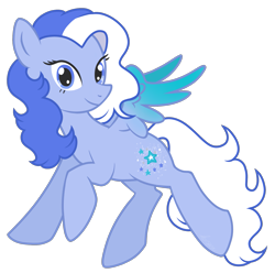 Size: 1729x1715 | Tagged: safe, artist:horsyca, derpibooru import, pegasus, pony, g3, g4, blue, cute, g3 to g4, generation leap, looking at you, silver glow, simple background, solo, transparent background, vintage