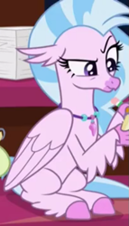 Size: 385x672 | Tagged: safe, derpibooru import, screencap, silverstream, classical hippogriff, hippogriff, what lies beneath, confused, cropped, raised eyebrow, solo