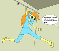 Size: 2244x1948 | Tagged: safe, artist:author92, derpibooru import, oc, oc:joule, equestria girls, ceiling, ninja