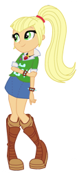 Size: 598x1334 | Tagged: safe, artist:iamsheila, artist:mixiepie, derpibooru import, edit, applejack, sonata dusk, equestria girls, female, gem, palette swap, recolor, simple background, siren gem, solo, transparent background, vector, vector edit