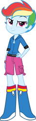 Size: 487x1640 | Tagged: safe, artist:iamsheila, artist:masem, derpibooru import, edit, rainbow dash, scootaloo, equestria girls, female, hand on hip, palette swap, recolor, simple background, solo, transparent background, vector, vector edit