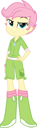 Size: 487x1640 | Tagged: safe, artist:iamsheila, artist:masem, derpibooru import, edit, fluttershy, scootaloo, equestria girls, female, hand on hip, palette swap, recolor, simple background, solo, transparent background, vector, vector edit