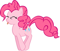 Size: 2644x2268 | Tagged: safe, artist:pangbot, derpibooru import, pinkie pie, earth pony, pony, eyes closed, female, high res, mare, simple background, solo, tongue, tongue out, transparent background, vector