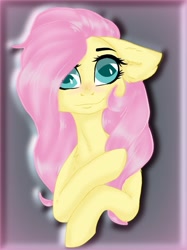 Size: 809x1080 | Tagged: safe, artist:kekadrakeka, derpibooru import, fluttershy, pony, ears, floppy ears, solo