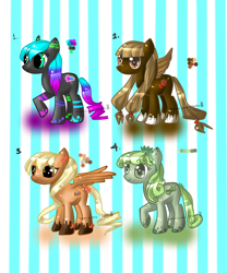 Size: 2500x3000 | Tagged: safe, artist:aquagalaxy, derpibooru import, oc, oc only, earth pony, pegasus, pony, adoptable, female, mare