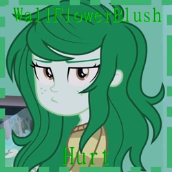 Size: 1080x1080 | Tagged: safe, derpibooru import, edit, edited screencap, screencap, wallflower blush, better together, equestria girls, forgotten friendship, album, album cover, christina aguilera, cover, injured, invisible, singing, single