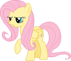 Size: 2648x2265 | Tagged: safe, artist:pangbot, derpibooru import, fluttershy, pegasus, pony, angry, female, high res, mare, raised hoof, raised leg, simple background, solo, transparent background, vector