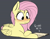 Size: 3204x2522 | Tagged: safe, artist:pinkberry, derpibooru import, fluttershy, pegasus, pony, blushing, book, colored, fanfic, female, gray background, implied human, lounging, lying, lying down, mare, on floor, prone, reading, simple background