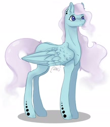 Size: 1560x1794 | Tagged: safe, artist:thelazyponyy, derpibooru import, oc, oc only, pegasus, pony, ear piercing, female, mare, pegasus oc, piercing, simple background, solo, white background, wings