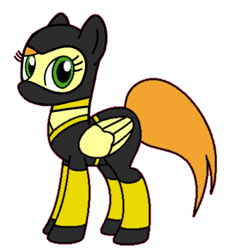 Size: 720x796 | Tagged: safe, artist:author92, derpibooru import, edit, oc, oc only, oc:joule, pegasus, pony, looking at you, looking up, ninja, simple background, solo, transparent background