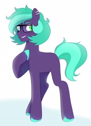 Size: 1883x2596 | Tagged: safe, artist:aztrial, derpibooru import, oc, oc only, earth pony, pony, ear piercing, earring, glasses, jewelry, looking at you, piercing, smiling, smiling at you, solo