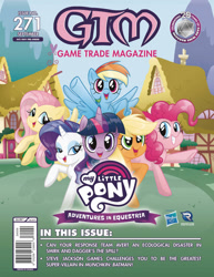 Size: 986x1280 | Tagged: safe, artist:marybellamy, derpibooru import, applejack, fluttershy, pinkie pie, rainbow dash, rarity, twilight sparkle, earth pony, pegasus, unicorn, bar code, cover, cute, logo, magazine, magazine cover, mane six, merchandise, official, ponyville, smiling