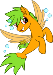 Size: 1956x2781 | Tagged: safe, artist:jamextreme140, derpibooru import, oc, oc only, oc:galder rust, pegasus, seapony (g4), my little pony: the movie, simple background, solo, transparent background