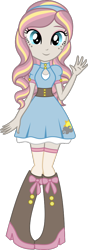 Size: 352x995 | Tagged: safe, artist:raindrop-lily, derpibooru import, oc, oc only, oc:raindrop lily, equestria girls, belt, boots, clothes, equestria girls-ified, high heel boots, shirt, shoes, simple background, skirt, socks, solo, transparent background