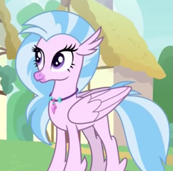 Size: 747x737 | Tagged: safe, derpibooru import, screencap, silverstream, classical hippogriff, hippogriff, uprooted, cropped, cute, diastreamies, solo