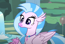 Size: 780x534 | Tagged: safe, derpibooru import, screencap, silverstream, classical hippogriff, hippogriff, student counsel, cropped, cute, diastreamies, female, jewelry, necklace, solo