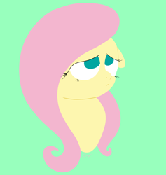 Size: 3938x4151 | Tagged: safe, artist:realgero, derpibooru import, fluttershy, pegasus, pony, ears, floppy ears, green background, simple background, solo