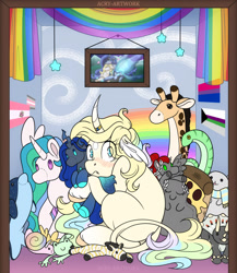 Size: 1600x1847 | Tagged: safe, artist:acry-artwork, derpibooru import, oc, oc only, pony, unicorn, pride, pride flag, solo