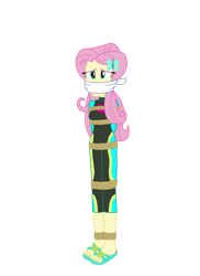 Size: 762x1049 | Tagged: safe, artist:robukun, derpibooru import, fluttershy, better together, equestria girls, forgotten friendship, bondage, bound and gagged, cloth gag, clothes, female, gag, male, rope, rope bondage, ropes, sandals, sandalshy, shipping, simple background, straight, swimsuit, transparent background