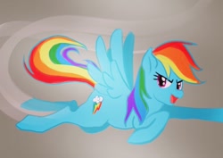 Size: 894x633 | Tagged: safe, artist:m0on13aby, derpibooru import, rainbow dash, pegasus, pony, flying, solo