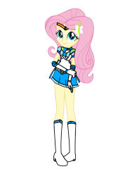 Size: 3072x4096 | Tagged: safe, artist:rollyagami02, derpibooru import, fluttershy, equestria girls, clothes, clothes swap, cosplay, costume, eqg promo pose set, pixiv, sailor mercury, sailor moon, simple background, solo, transparent background