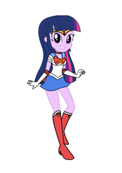 Size: 3035x4299 | Tagged: safe, artist:rollyagami02, derpibooru import, twilight sparkle, equestria girls, clothes, clothes swap, cosplay, costume, pixiv, sailor moon, simple background, solo, white background
