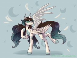 Size: 4000x3000 | Tagged: safe, artist:greenmaneheart, derpibooru import, oc, oc:marcie moongaze, pegasus, pony, female, mare, solo