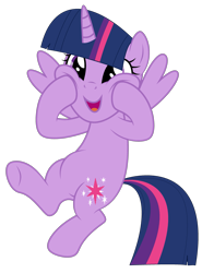 Size: 2449x3304 | Tagged: safe, artist:rerorir, artist:twilyisbestpone, derpibooru import, twilight sparkle, twilight sparkle (alicorn), alicorn, pony, adorkable, base used, cute, dork, ears, ears up, excited, female, flying, hair, happy, hooves on cheeks, horn, mane, mare, open mouth, open smile, pegasus wings, purple eyes, simple background, smiling, solo, spread wings, squishy cheeks, tail, transparent background, twiabetes, wings