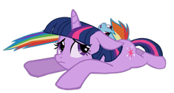 Size: 1280x687 | Tagged: safe, artist:benpictures1, rainbow dash, twilight sparkle, pegasus, pony, unicorn, a dog and pony show, cute, dashabetes, duo, duo female, ears, female, floppy ears, inkscape, simple background, transparent background, twiabetes, twidash, vector