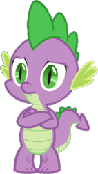Size: 252x443 | Tagged: safe, artist:pascalmulokozi2, derpibooru import, edit, edited screencap, screencap, spike, dragon, background removed, crossed arms, male, simple background, solo, transparent background