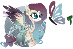 Size: 1024x690 | Tagged: safe, artist:kazziepones, derpibooru import, oc, oc only, oc:whisper weave, sphinx, colored wings, female, multicolored wings, simple background, solo, transparent background, wings