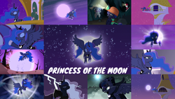 Size: 1978x1113 | Tagged: safe, derpibooru import, edit, edited screencap, editor:quoterific, screencap, princess celestia, princess luna, alicorn, bat, pony, a canterlot wedding, a hearth's warming tail, best gift ever, between dark and dawn, bloom and gloom, do princesses dream of magic sheep, for whom the sweetie belle toils, luna eclipsed, princess spike (episode), princess twilight sparkle (episode), sleepless in ponyville, the crystal empire, to where and back again, cape, clothes, eyes closed, female, jewelry, lightning, open mouth, raised hoof, raised leg, regalia, snow