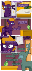 Size: 1920x4200 | Tagged: safe, artist:alexdti, derpibooru import, oc, oc:dark purple, oc:purple creativity, frog, pegasus, pony, comic:the dark purple, comic, letter